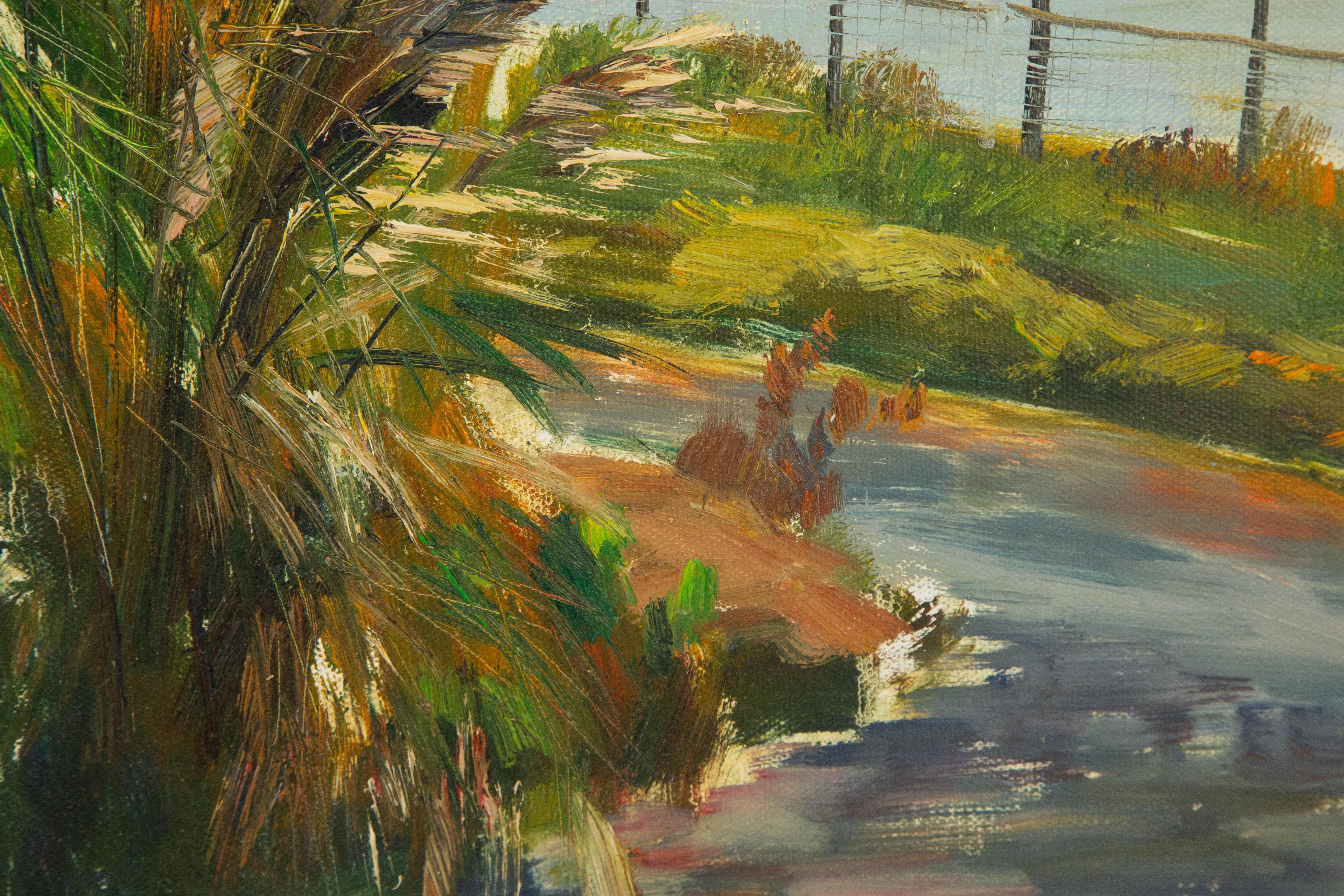 Guiwen Liang Landscape Original Oil On Canvas 