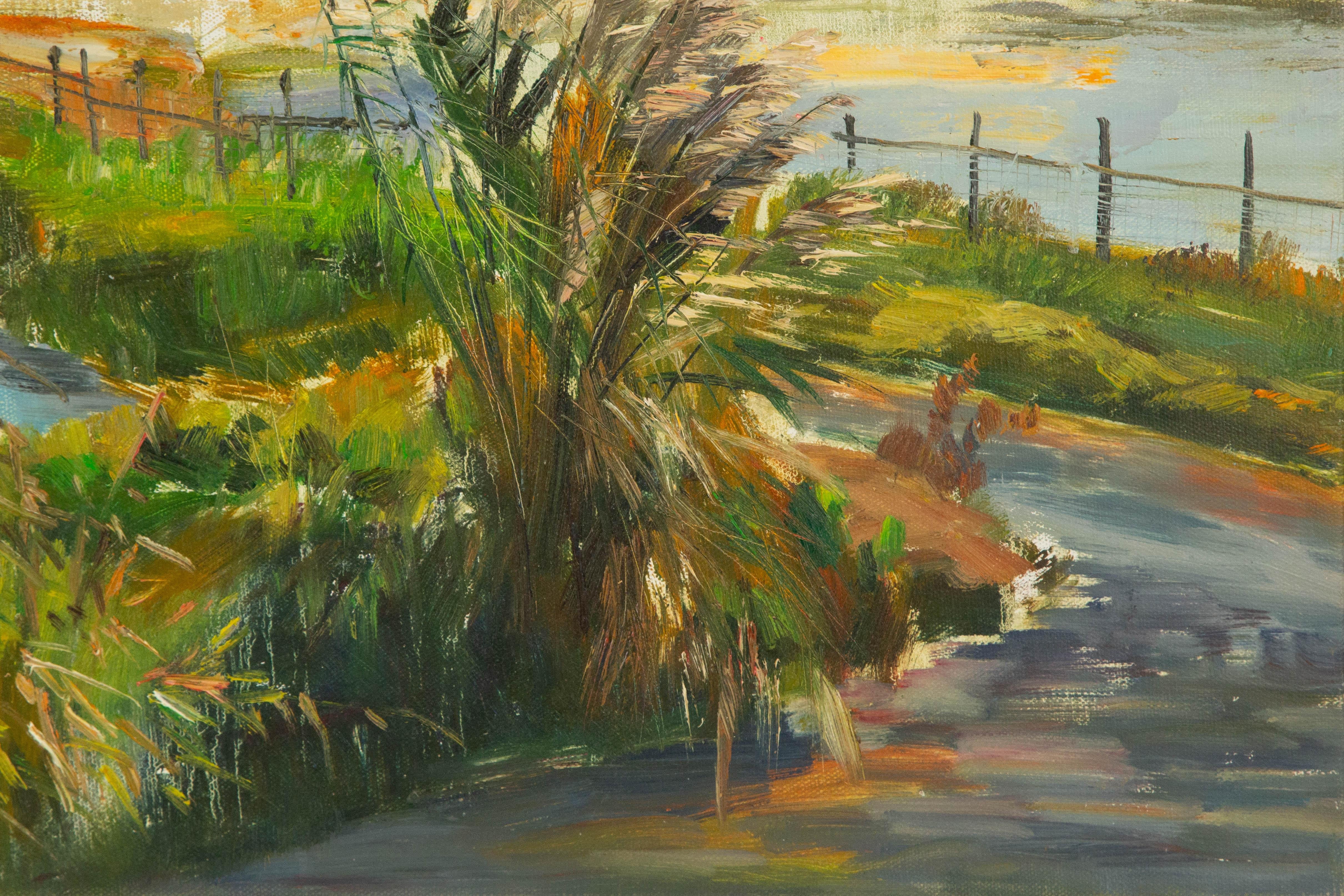 Guiwen Liang Landscape Original Oil On Canvas 
