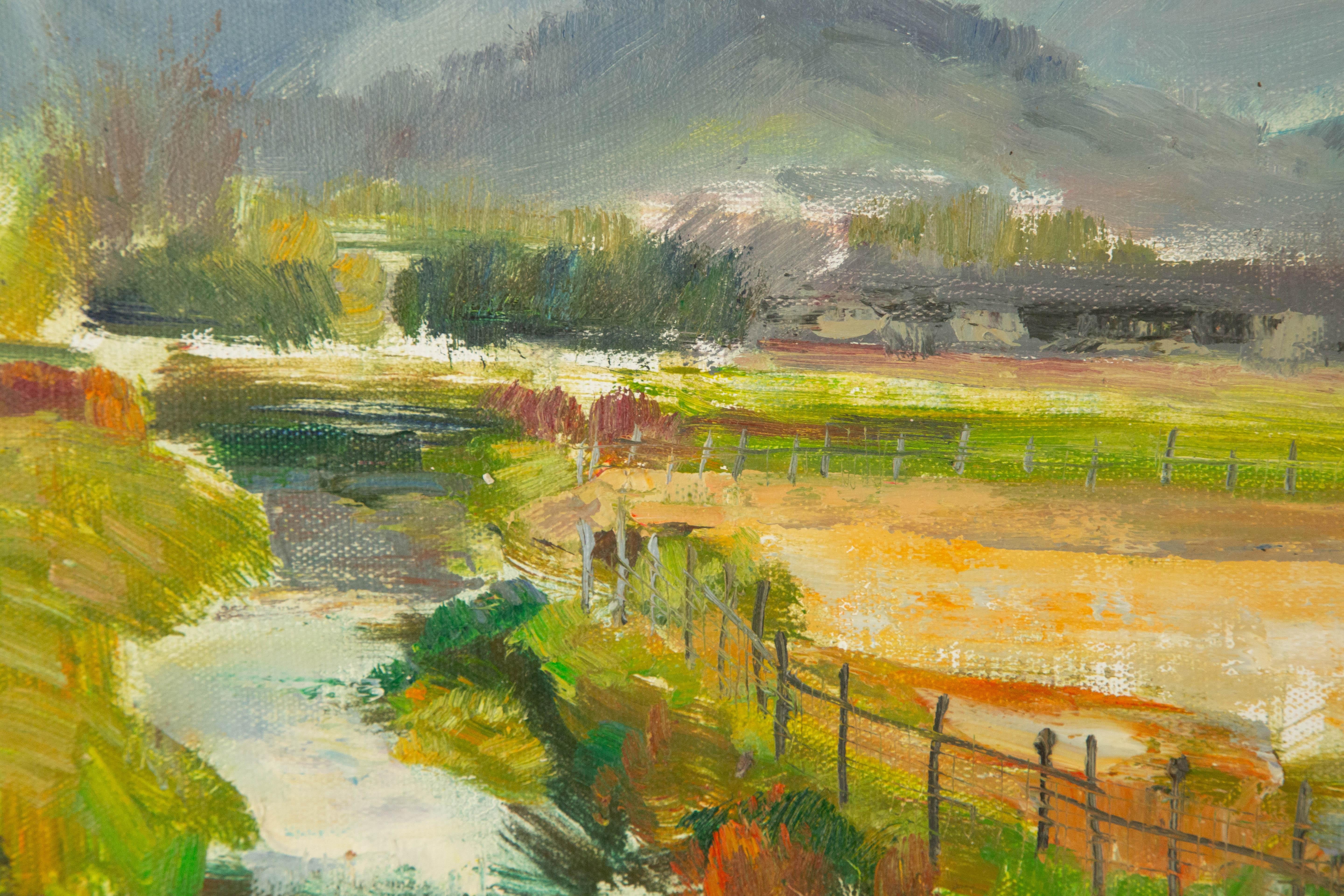 Guiwen Liang Landscape Original Oil On Canvas 