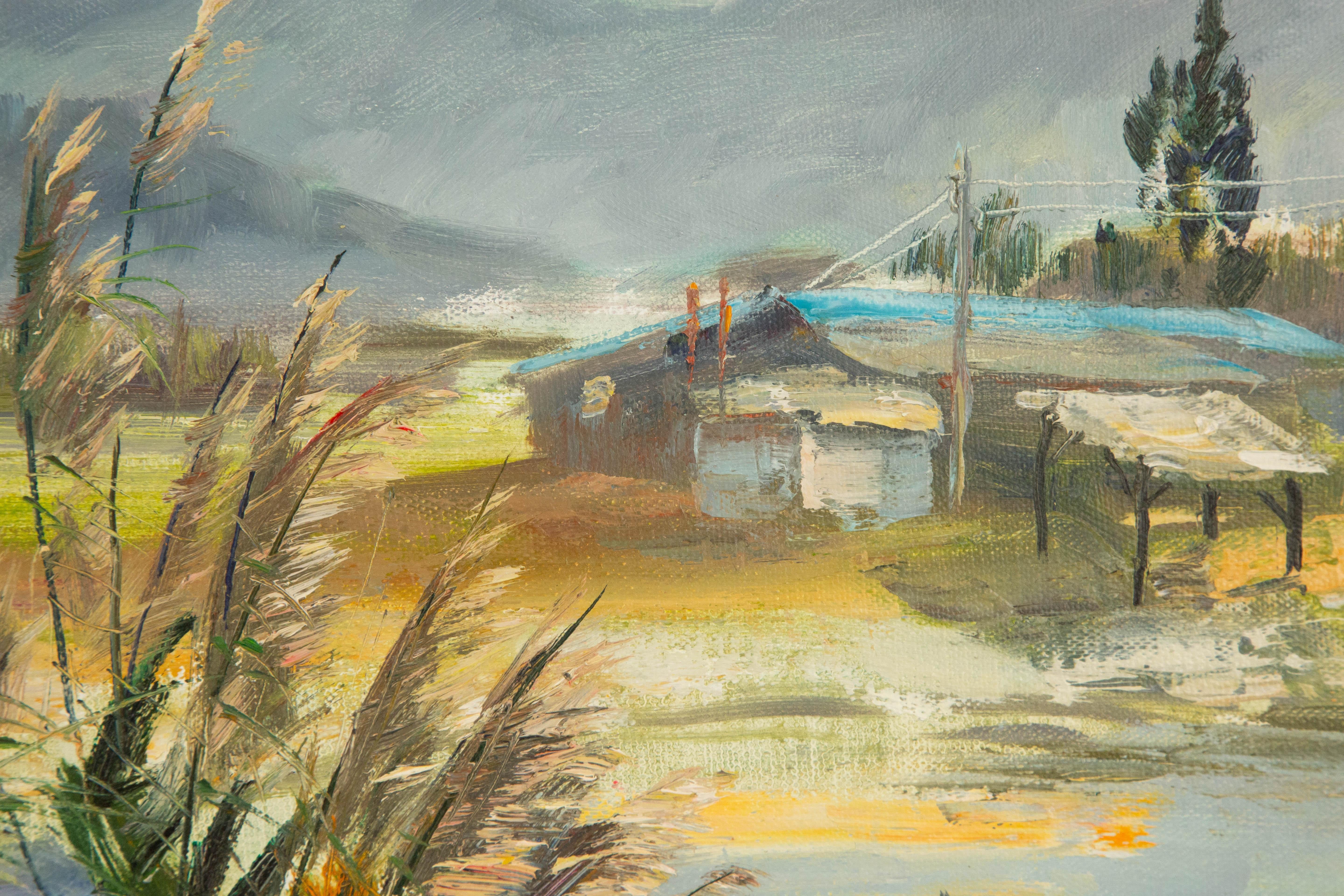 Guiwen Liang Landscape Original Oil On Canvas 
