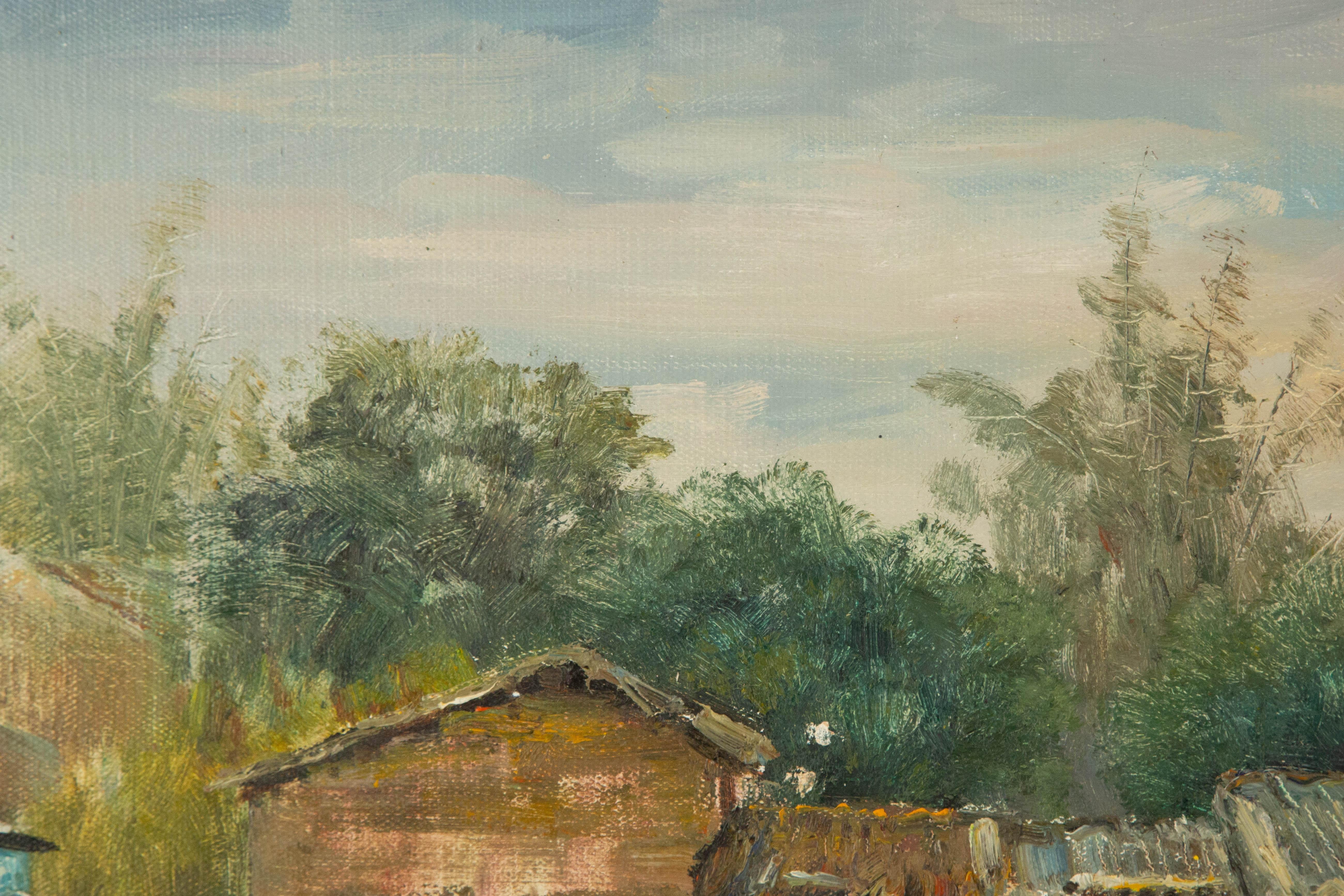 Guiwen Liang Landscape Original Oil On Canvas 