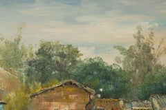 Guiwen Liang Landscape Original Oil On Canvas "Spring Village III"