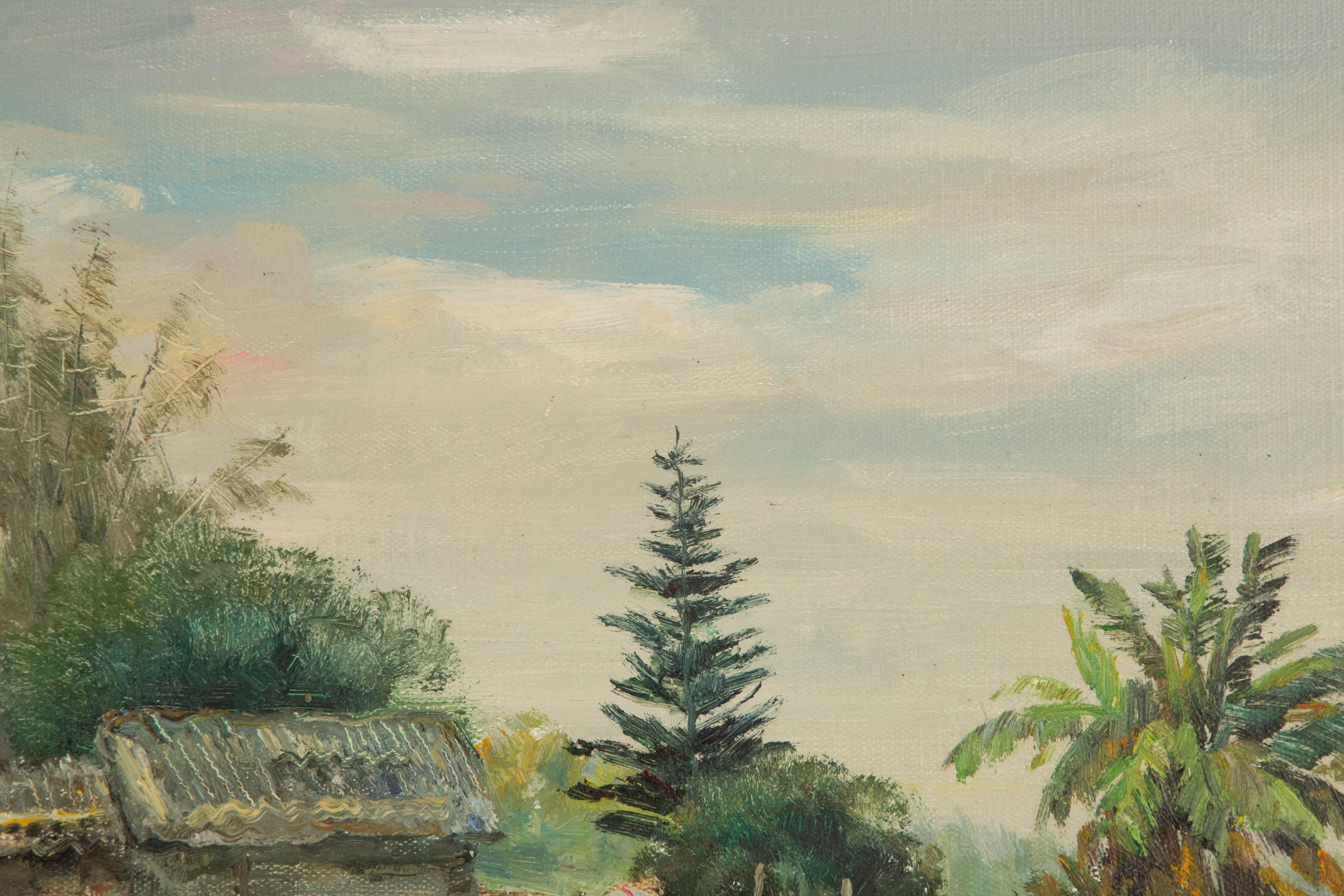 Guiwen Liang Landscape Original Oil On Canvas 
