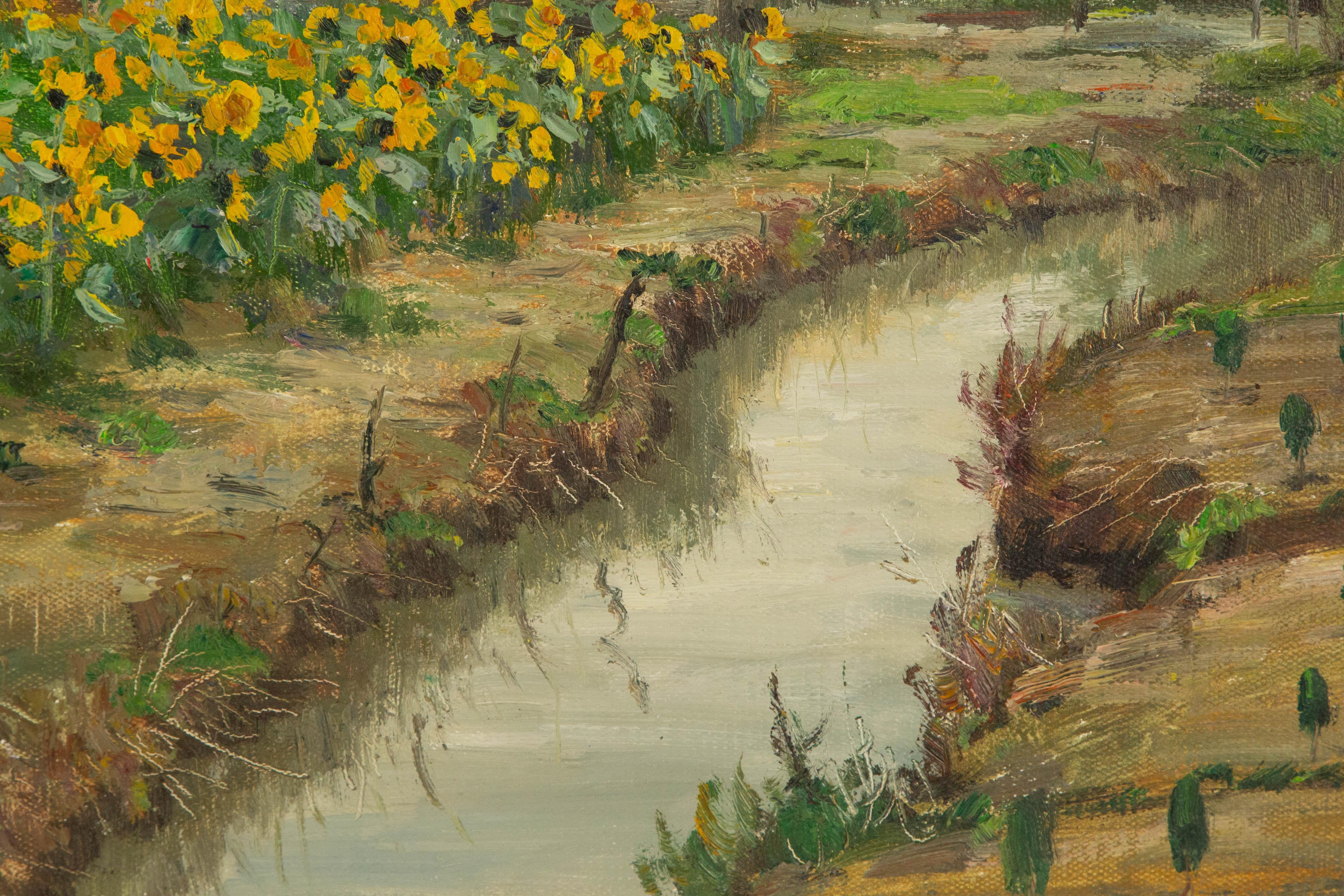 Guiwen Liang Landscape Original Oil On Canvas 