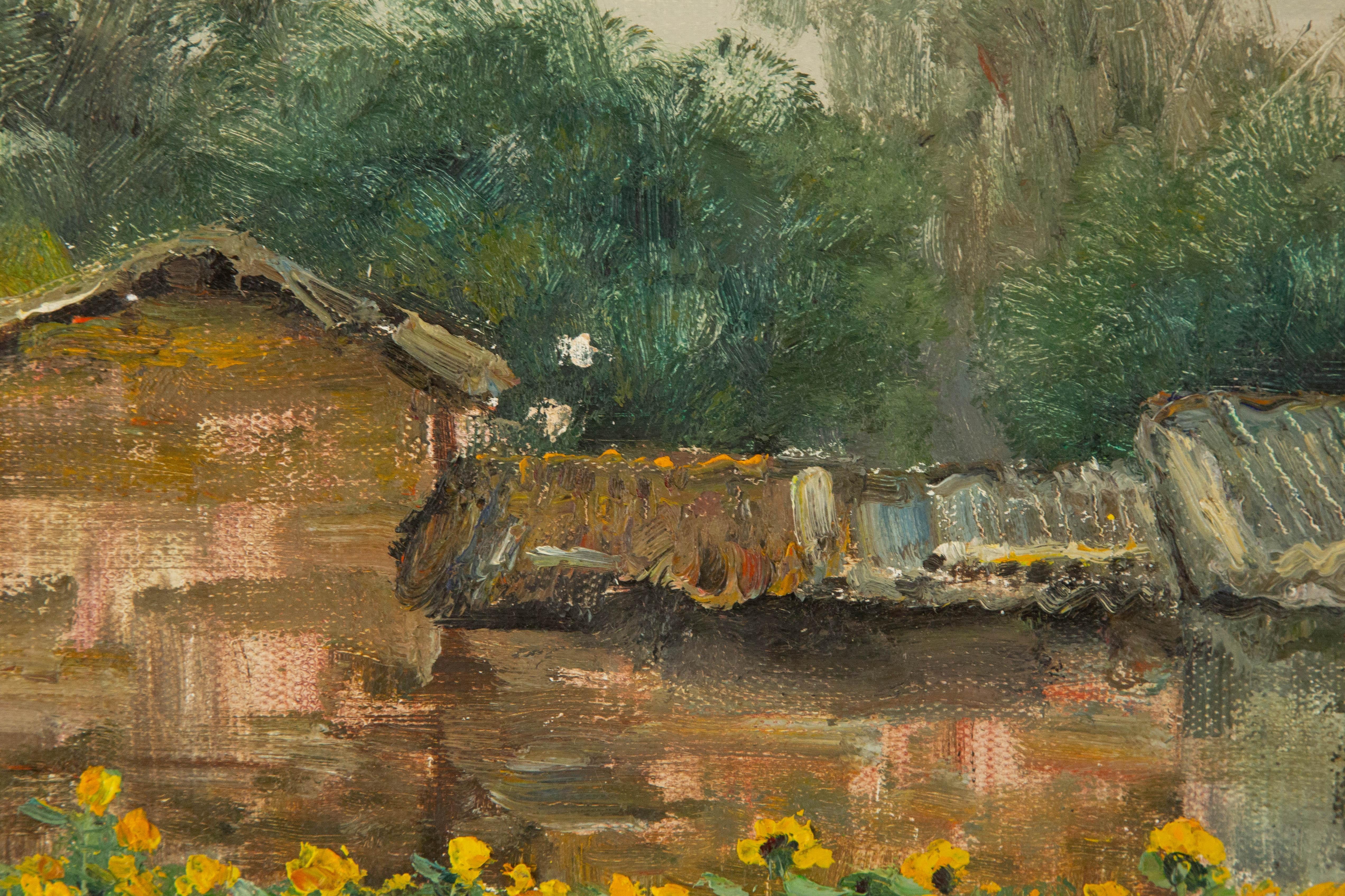 Guiwen Liang Landscape Original Oil On Canvas 
