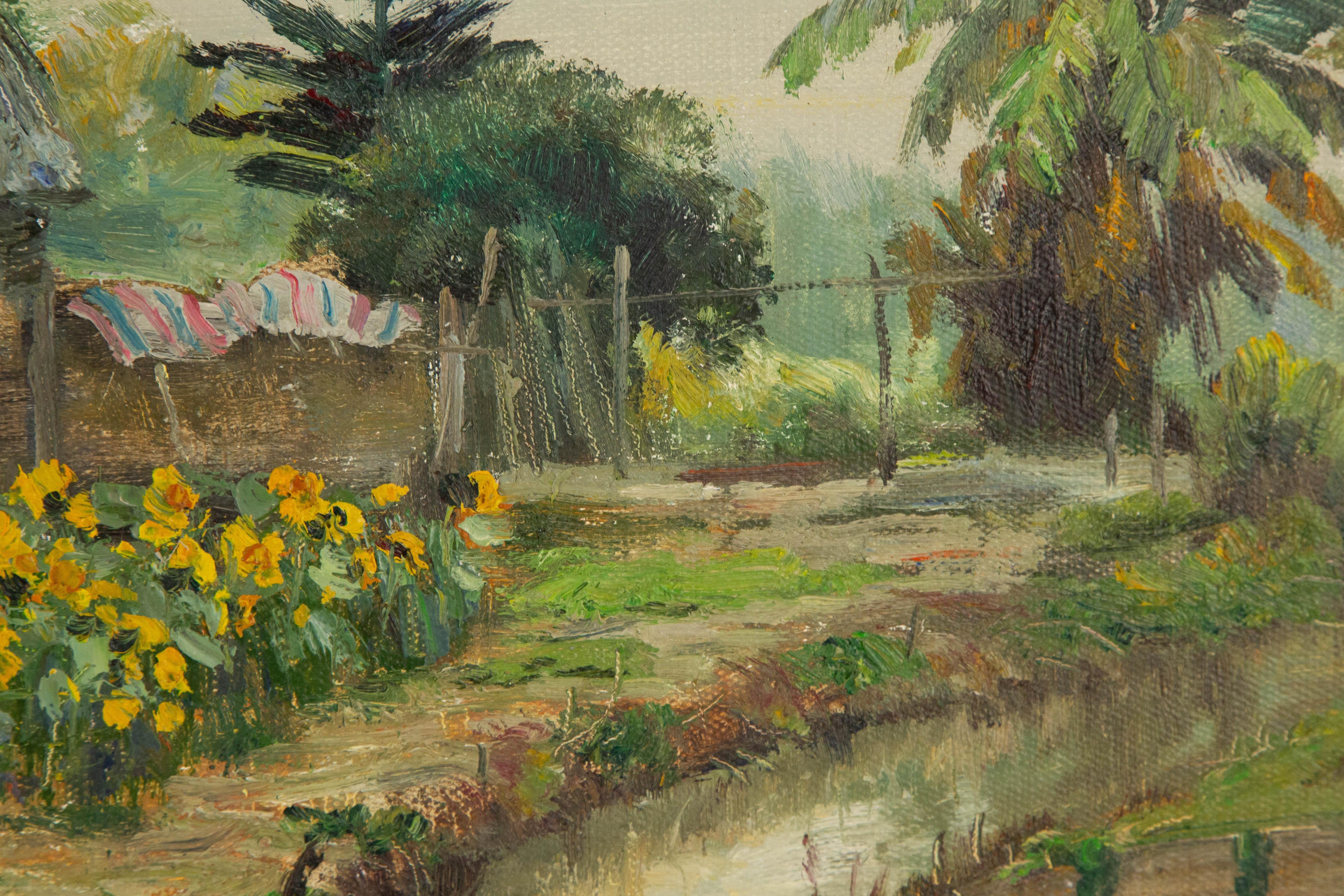 Guiwen Liang Landscape Original Oil On Canvas 