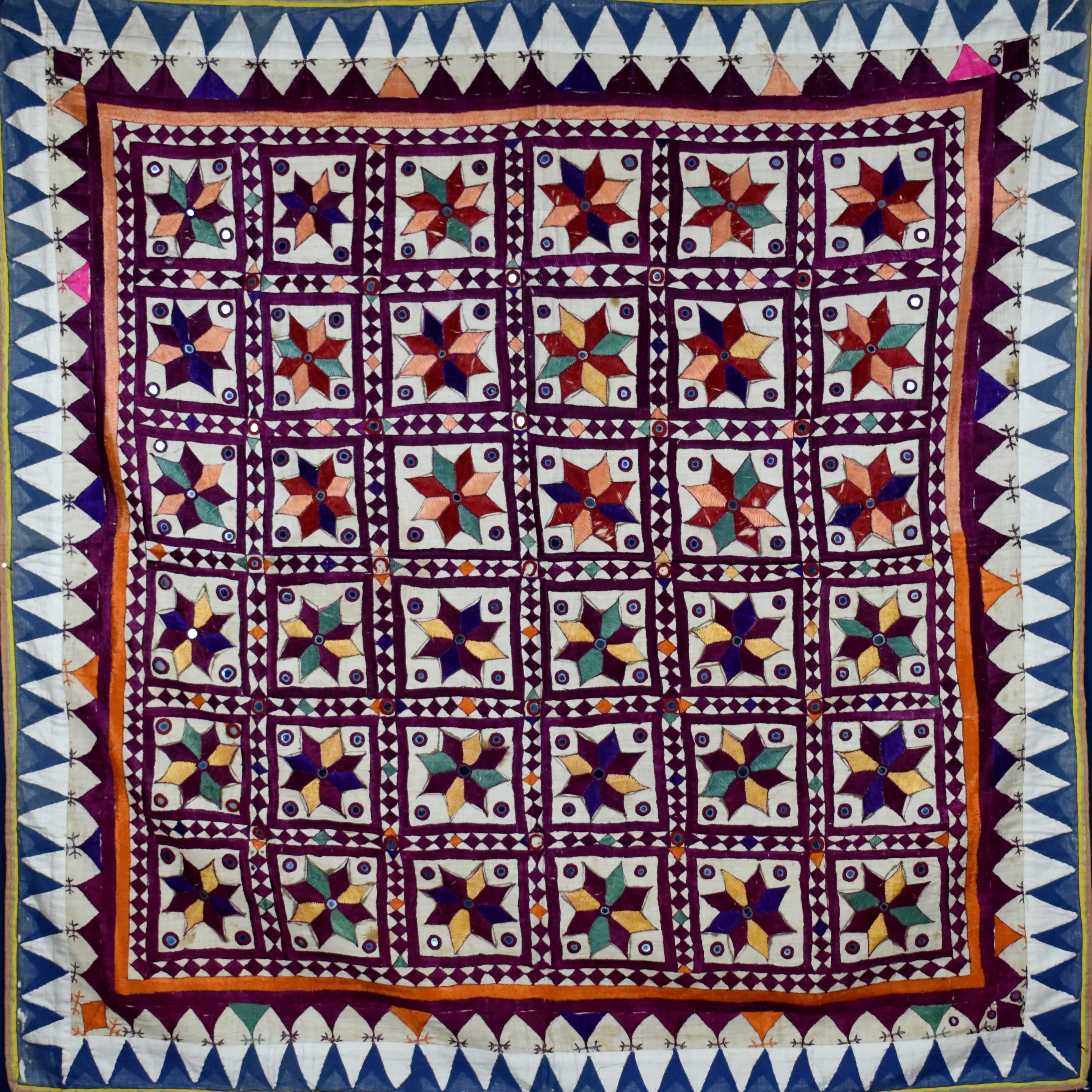 Appliqué Gujarati Embroidered Hanging For Sale