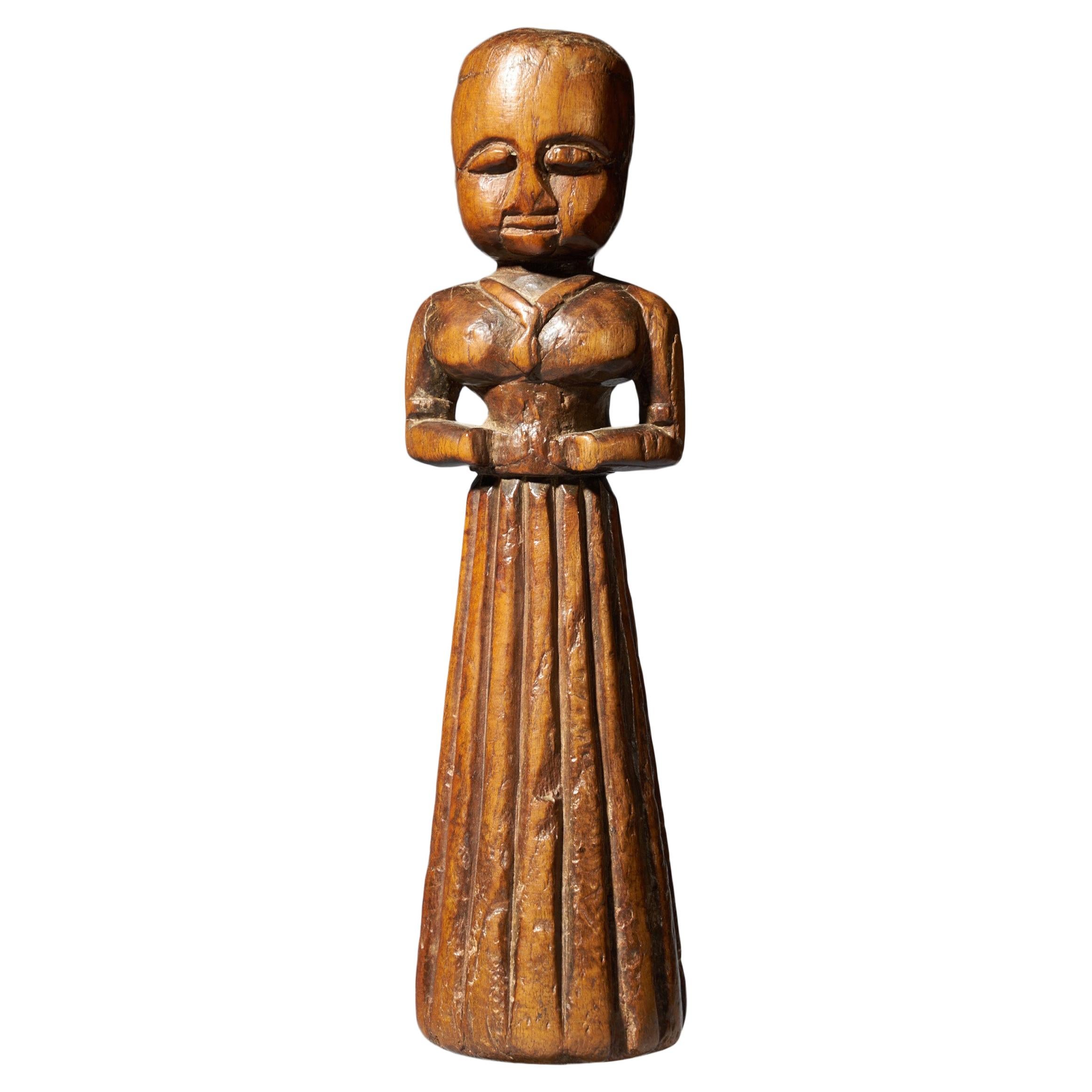 Gujurat Region, North India, Statue of a Woman in a Long Skirt
