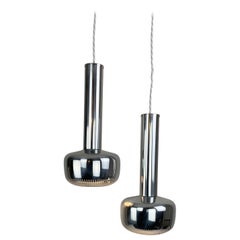 Colgantes Guldpendel en cromo, Vilhelm Lauritzen para Louis Poulsen, Dinamarca 1950