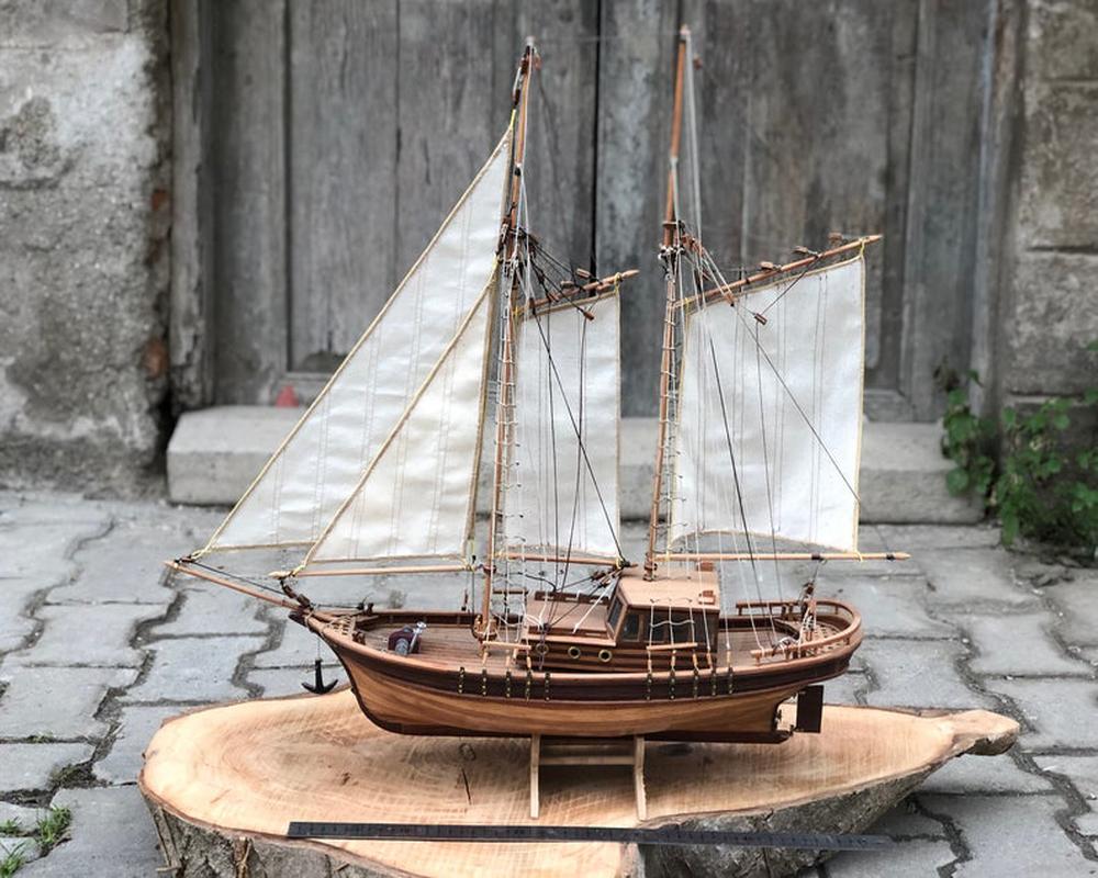 Hand-Crafted Gulet Model Ship, Museum Quality For Sale