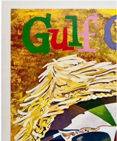 GULF COAST GO GREYHOUND Original Vintage Travel Tourism Mini Poster Florida