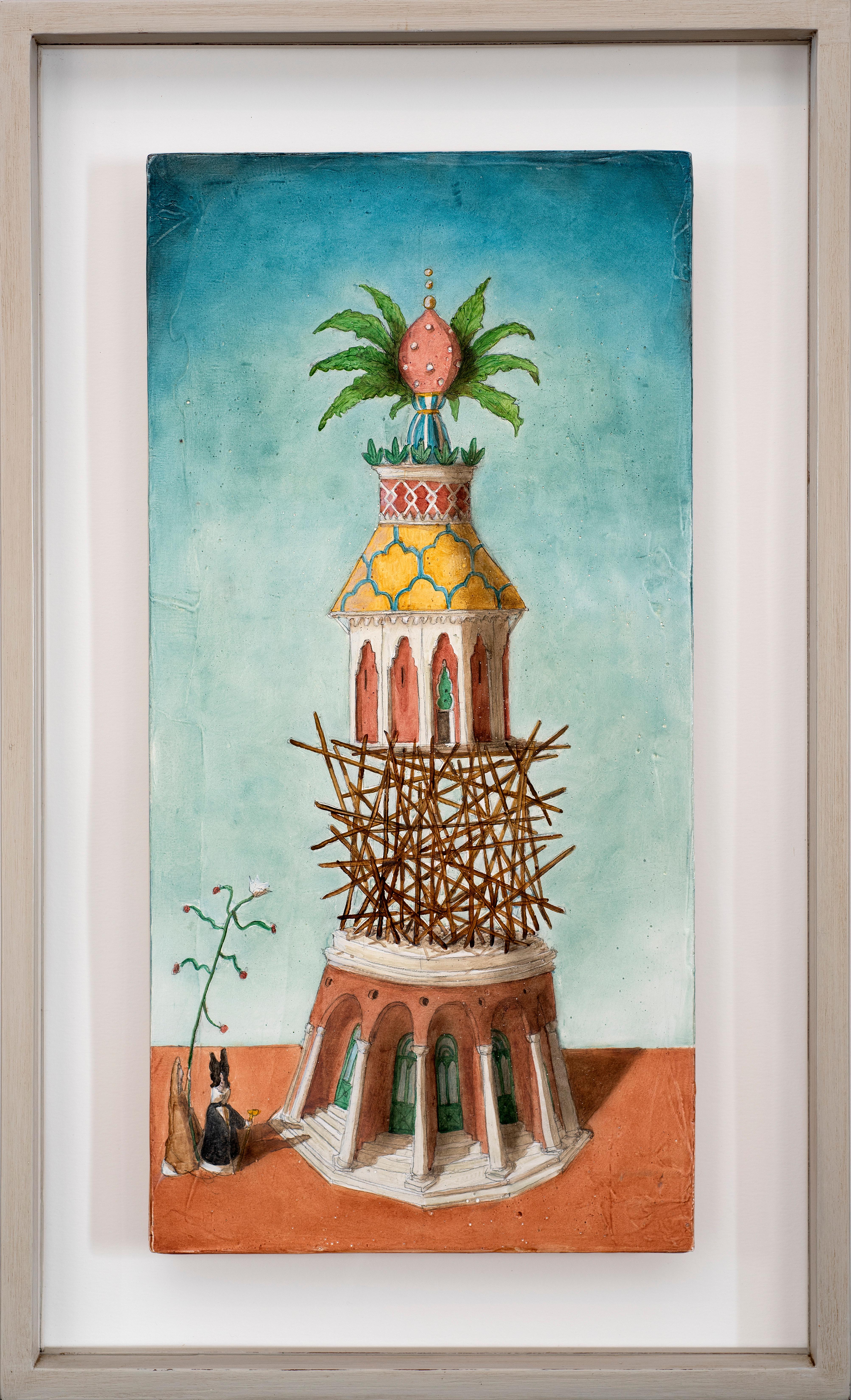 Tower XI (from endless series of towers) - Painting by Gulio Rigoni