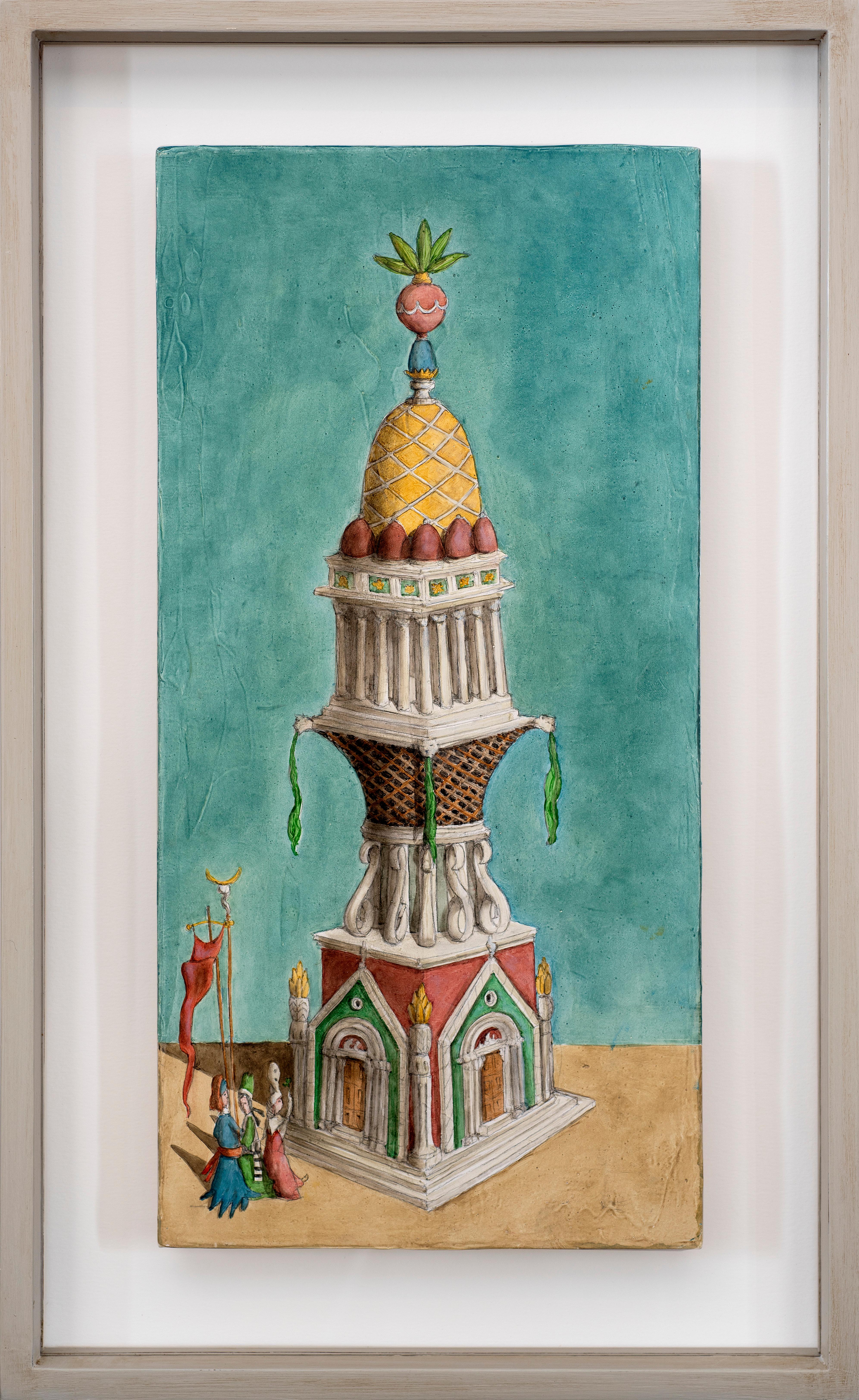 Tower XIII (Aus der unendlichen Serie von Towers) – Painting von Gulio Rigoni