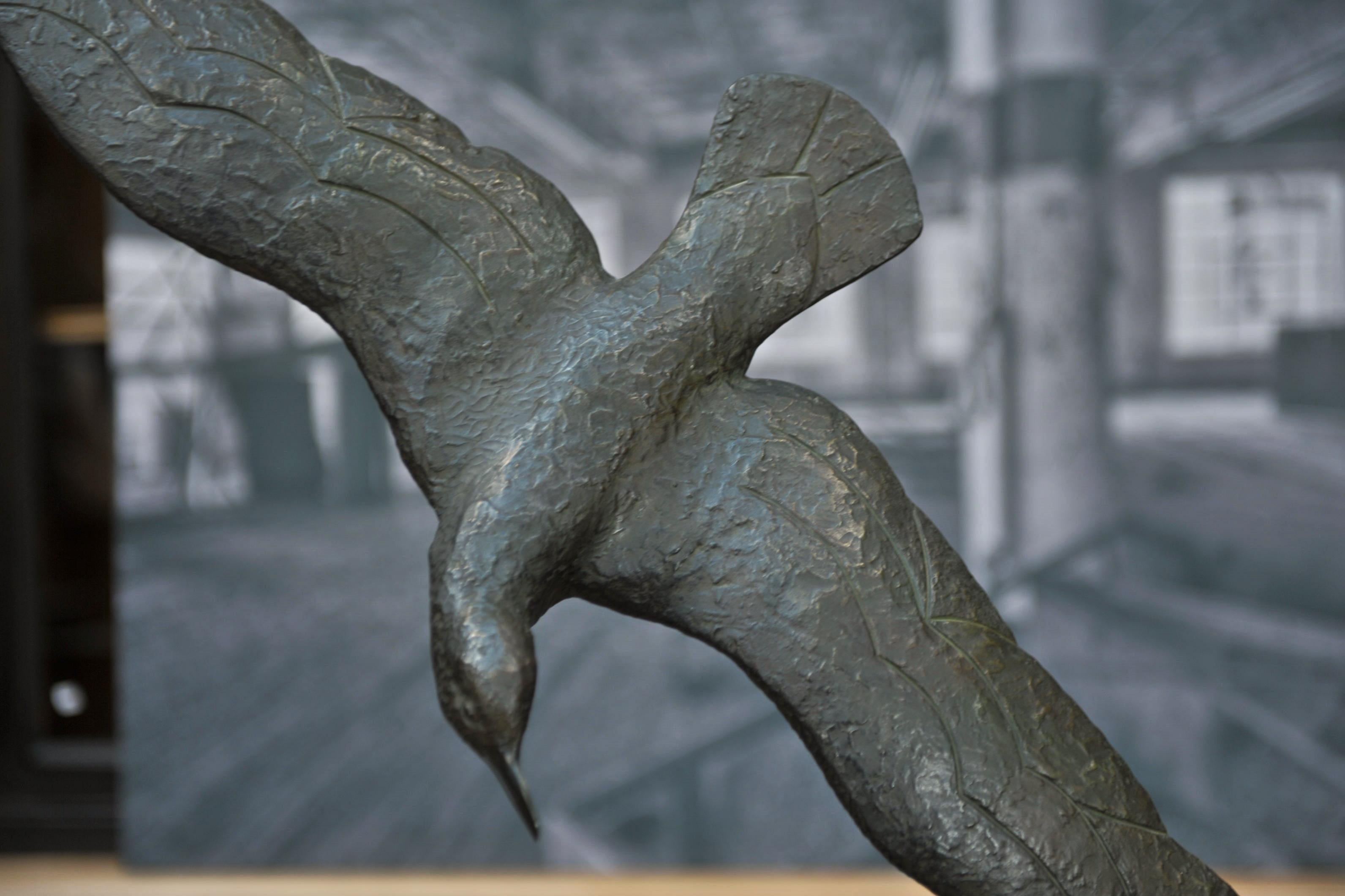 Gull Bird Art Déco Bronze Sculpture by Georges Raoul Garreau For Sale 3