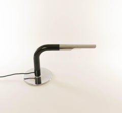 Gulp Chrome and Black Table Lamp by Ingo Maurer for Design M, 1970s