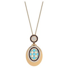 Pendentif double anneau ovale Gulsen