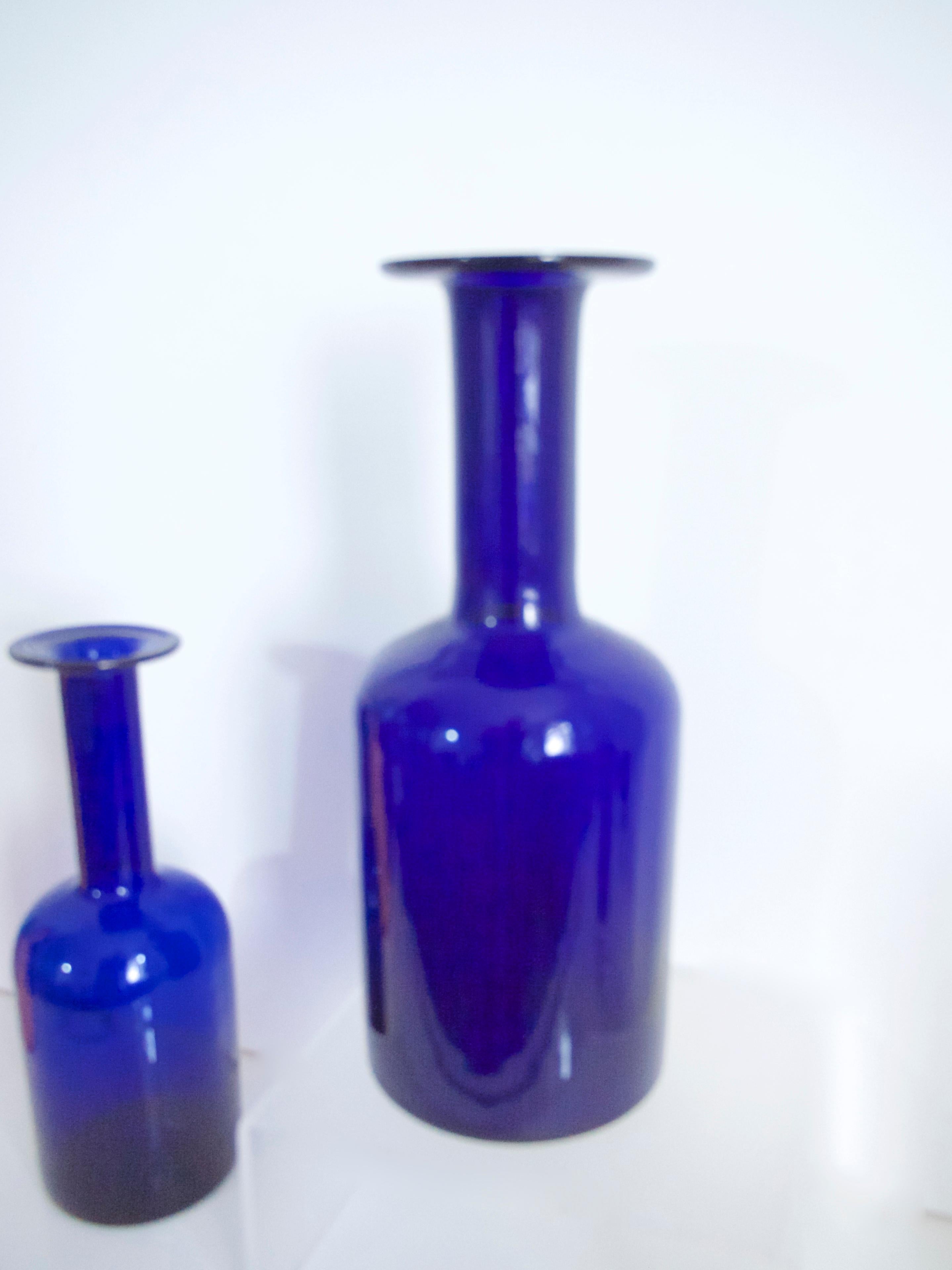 Gulvases Blue Design 1962 by Otto Brauer Based on Per Lutkens Version from 1958 In Good Condition For Sale In Halstead, GB