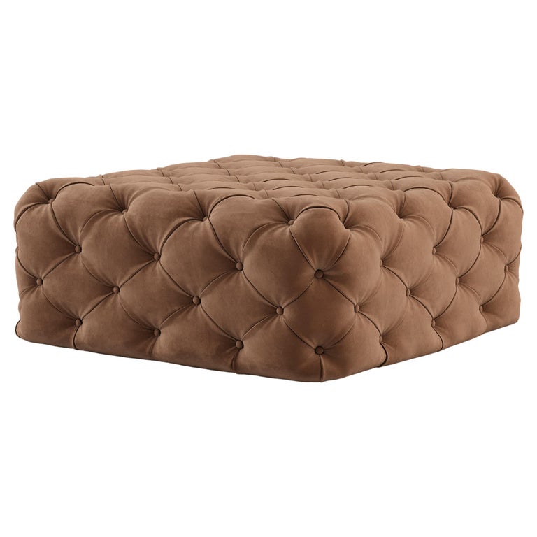 Gum Pouf in Leather, Contemporary Portuguese Design For Sale at 1stDibs