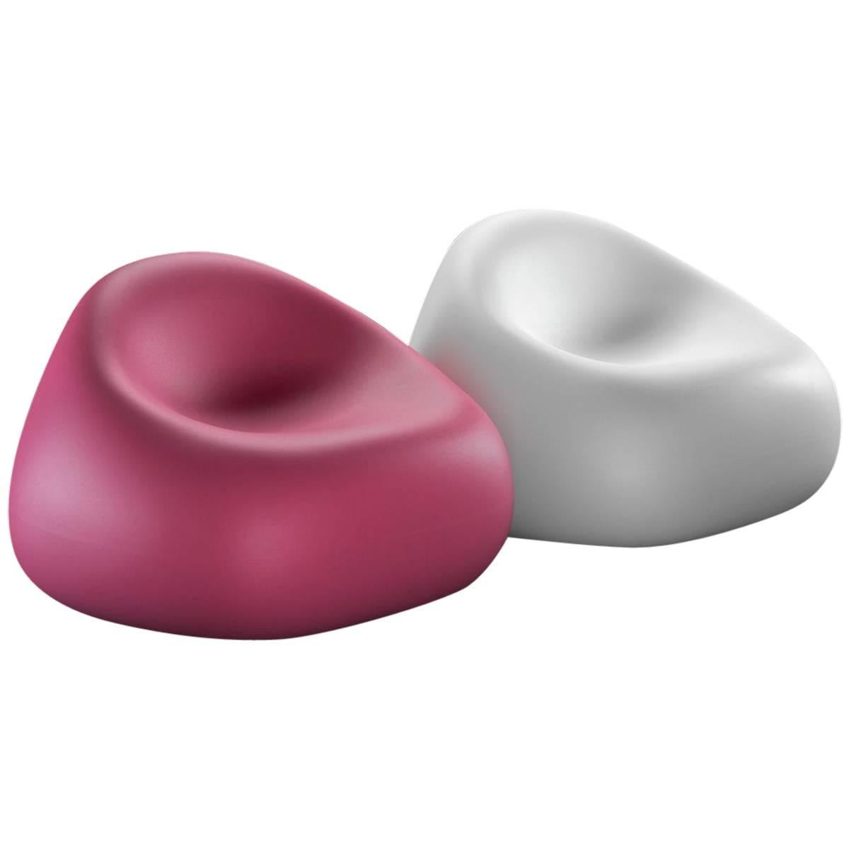 Gumball Armchair in Matte Pink Polyethylene by Alberto Brogliato for Plust For Sale