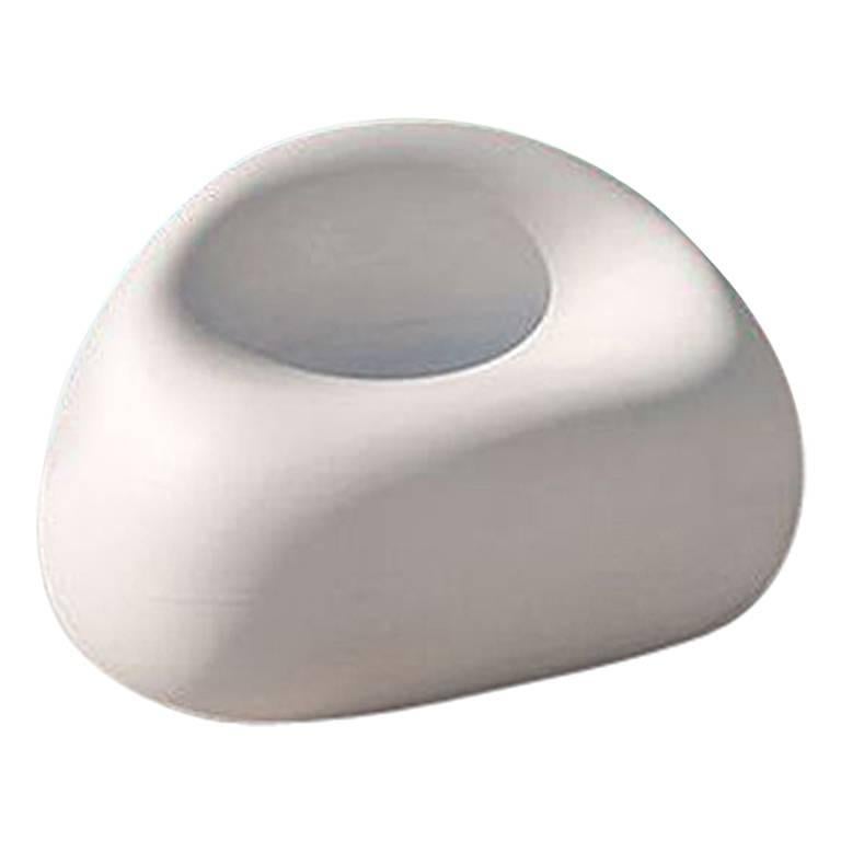 Gumball Armchair in Matte White Polyethylene by Alberto Brogliato for Plust For Sale