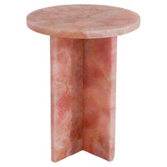 Mesa auxiliar de ónice rosa chicle by RAFFINATO