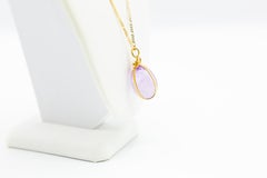Gump's 18 Karat Amethyst Pendent Featuring Drop Bead Amethyst, with Bow Motif