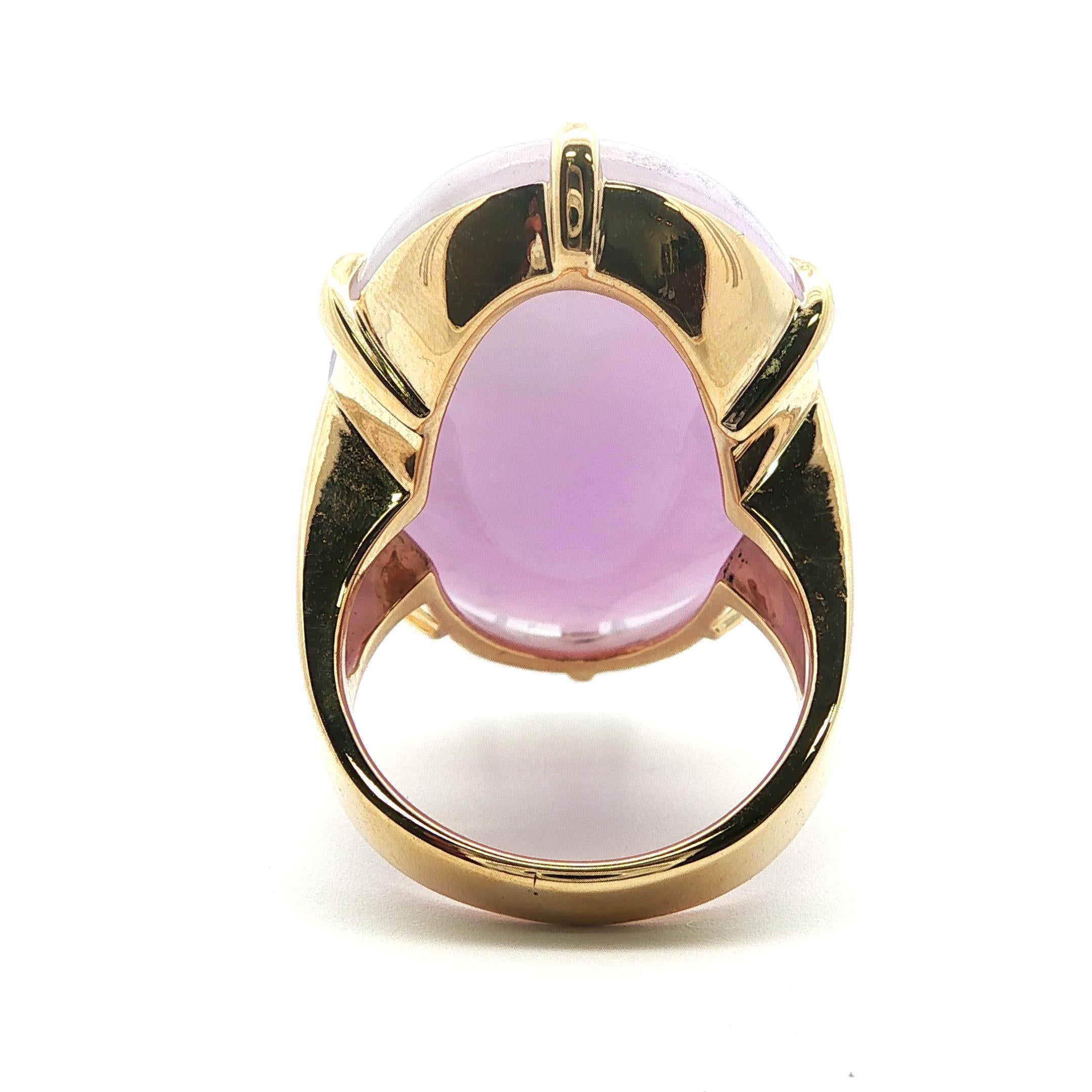 --Pietre: --
(1) Vera giada naturale - 100% naturale - doppio taglio ovale a cabochon - incastonato - colore viola lavanda - A - Birmania - 100% giada naturale - 34ct (circa)
** Vedere i dettagli della certificazione qui sotto per informazioni
