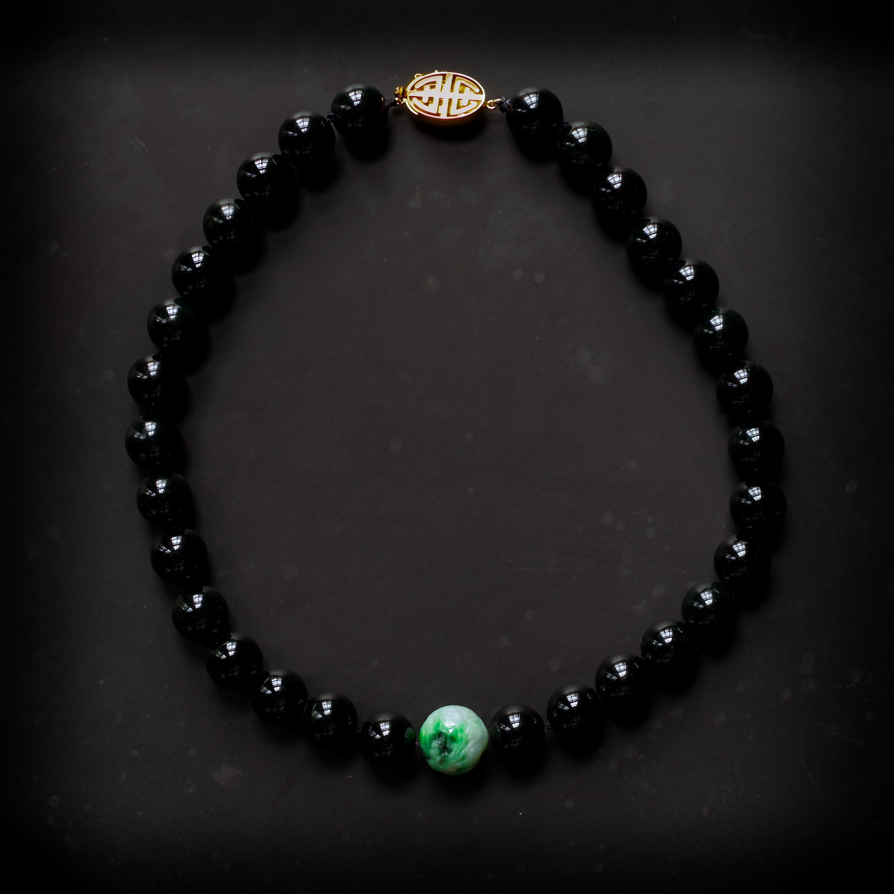 black jade bead necklace