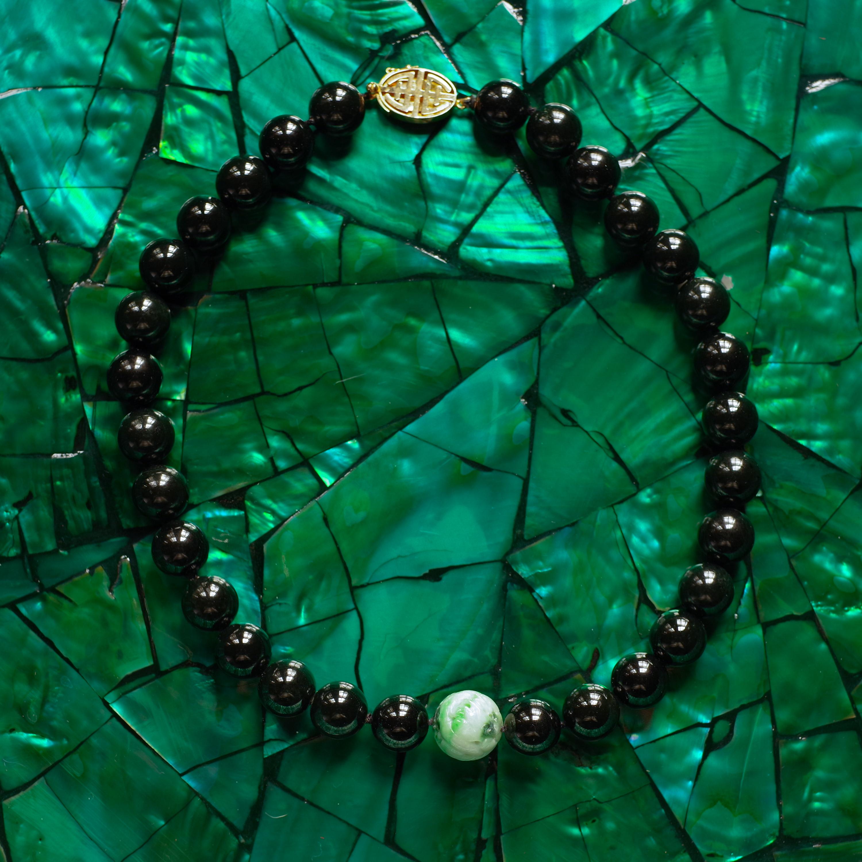 black jade beads