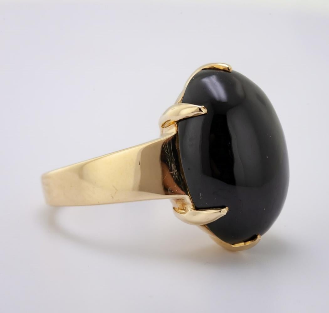 Artisan Gump’s Black Jade, Yellow Gold Ring