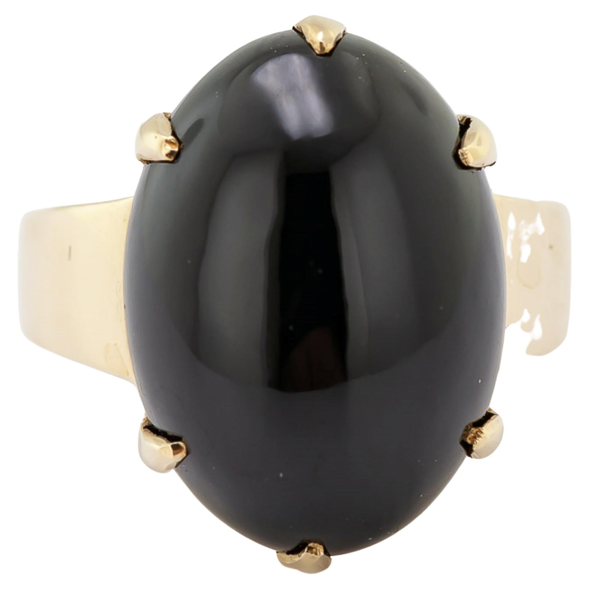 Gump’s Black Jade, Yellow Gold Ring