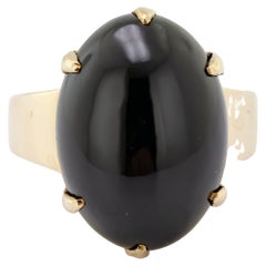 Gump's Ring aus schwarzer Jade und Gelbgold