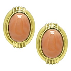 Gumps Coral Gold Earrings
