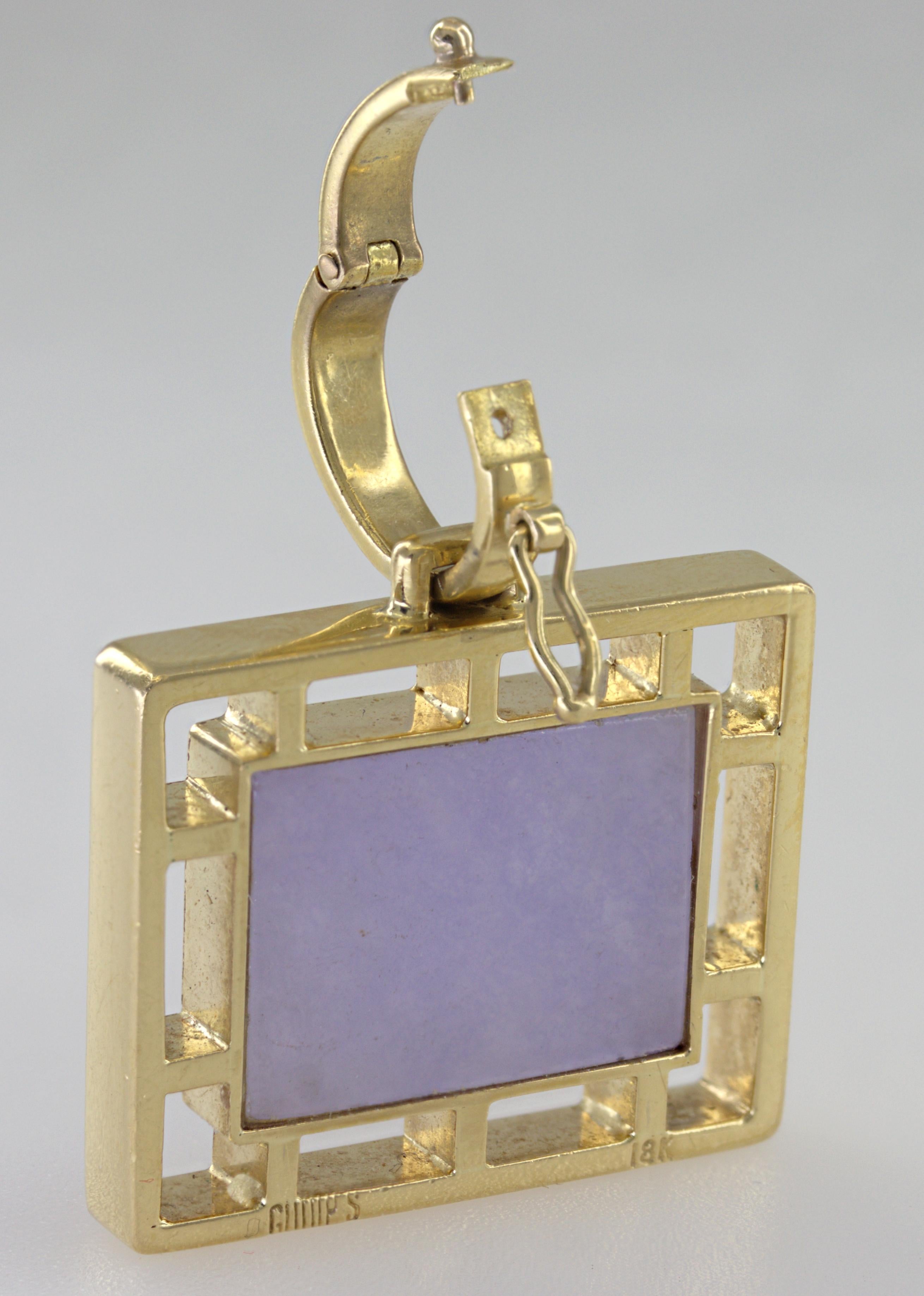 Centering (1) translucent lavender jadeite jade rectangular tablet, measuring 17.80 X 13.45 X 4.41 mm, accompanied by an (GIA) Gemological Institute of America Report #2235043479, dated August 28 th, 2023, stating No indications of impregnation,