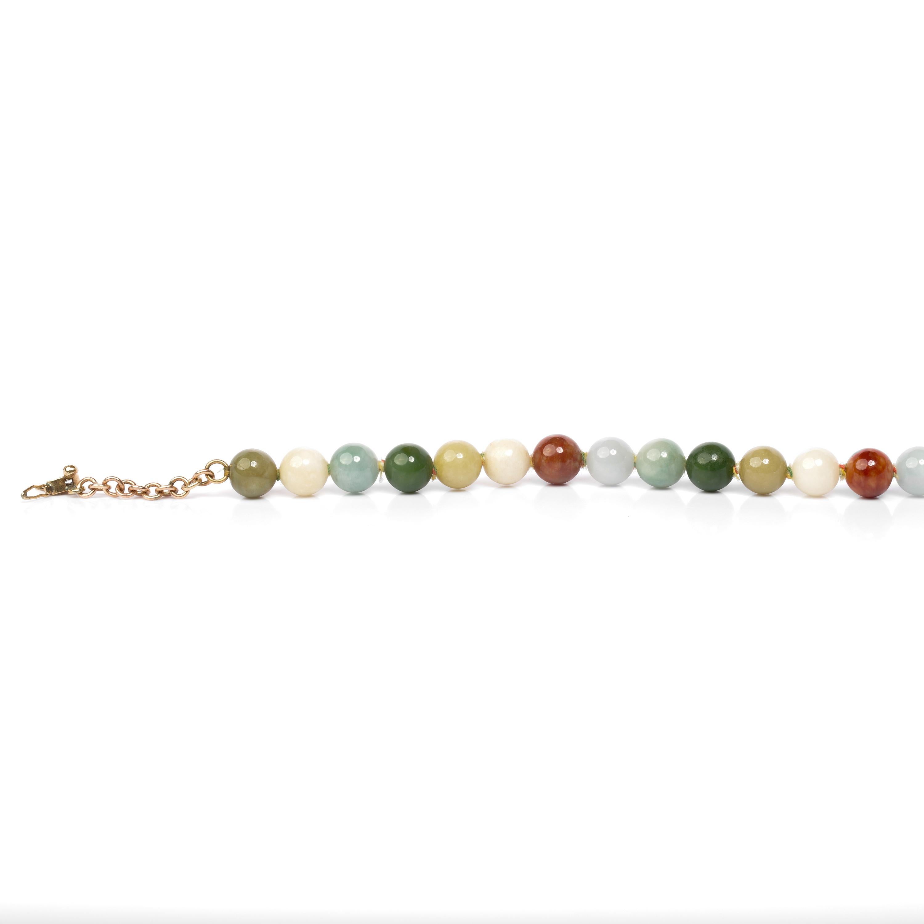 multi color jade necklace