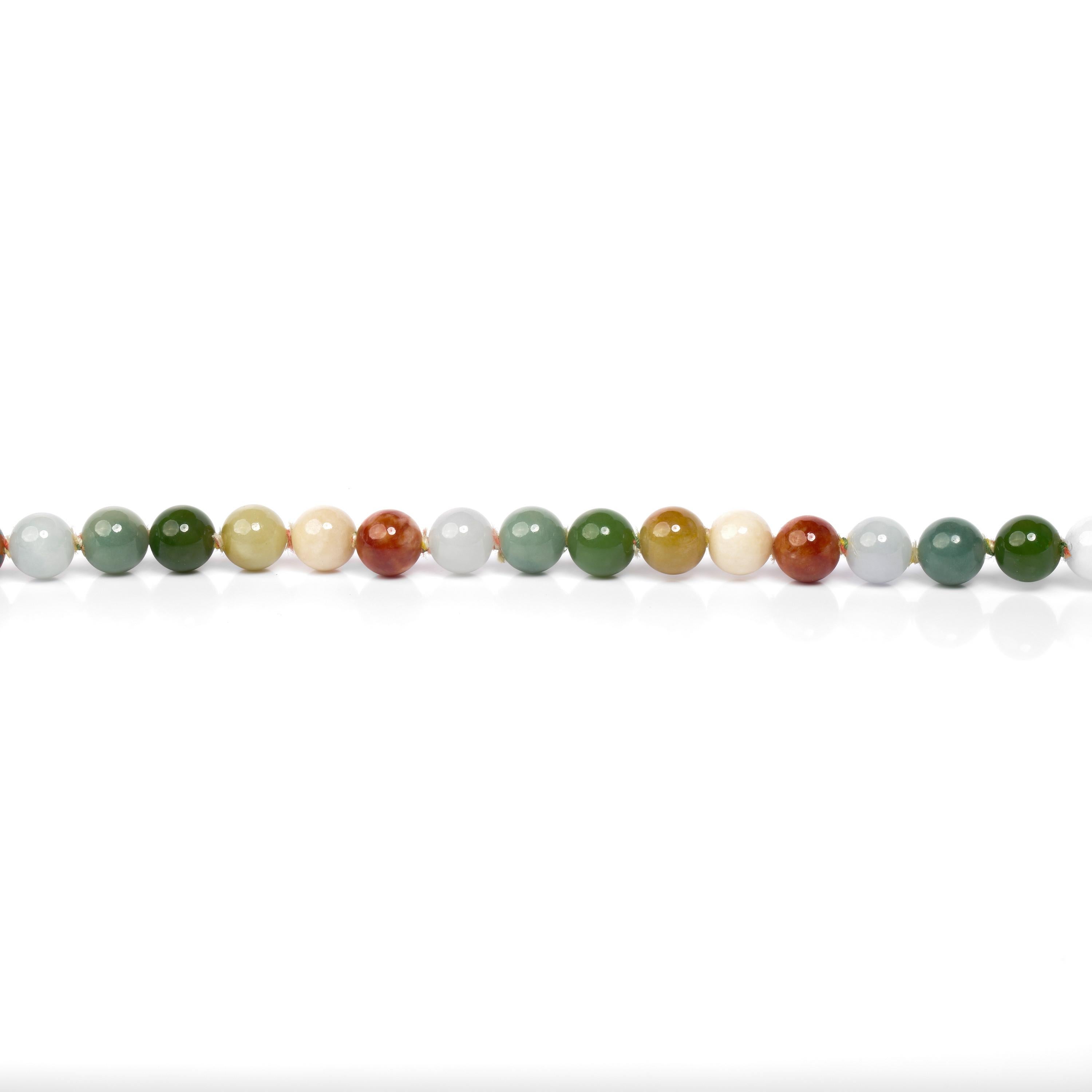 multicolor jade necklace