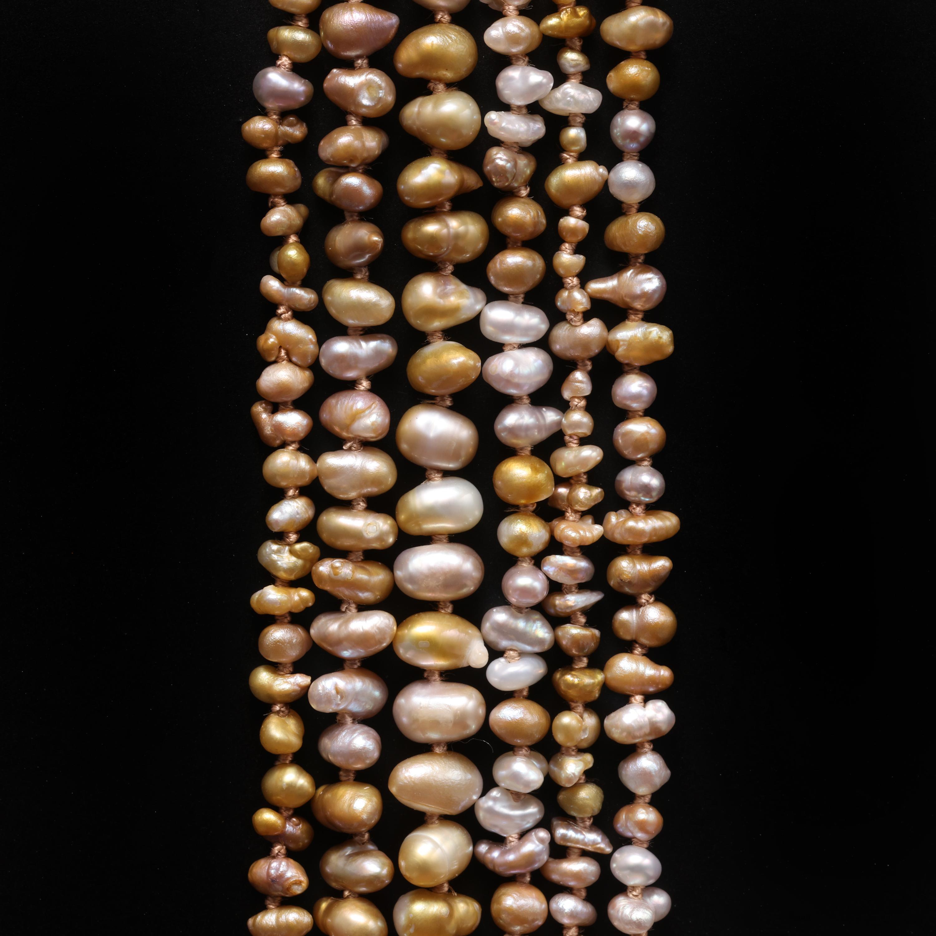 Contemporary Gump's Jade & Pearl Necklace