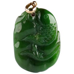 Gump's Jade Pendant Koi Fish