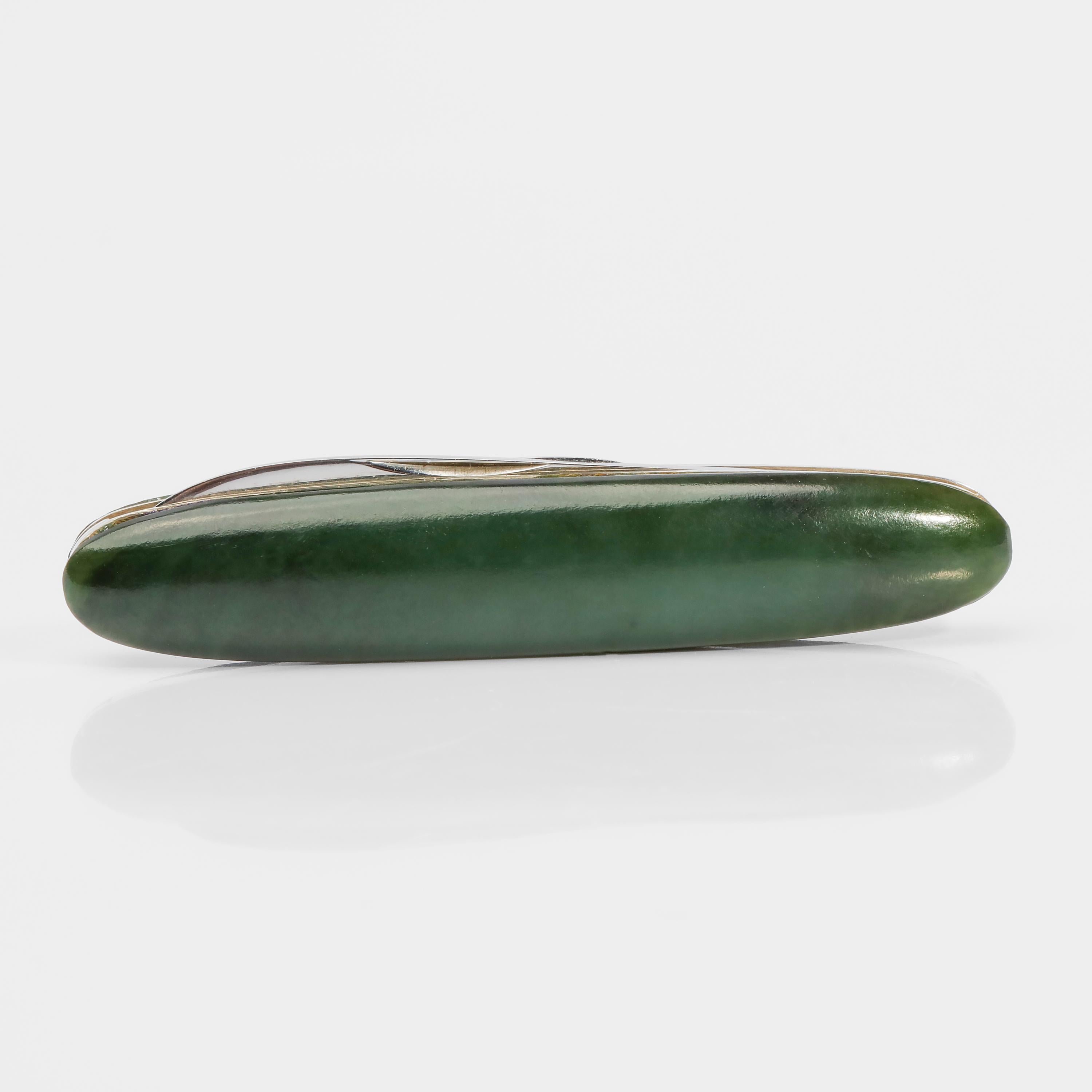 Gump's Jade Pocket Knife In Excellent Condition In Southbury, CT