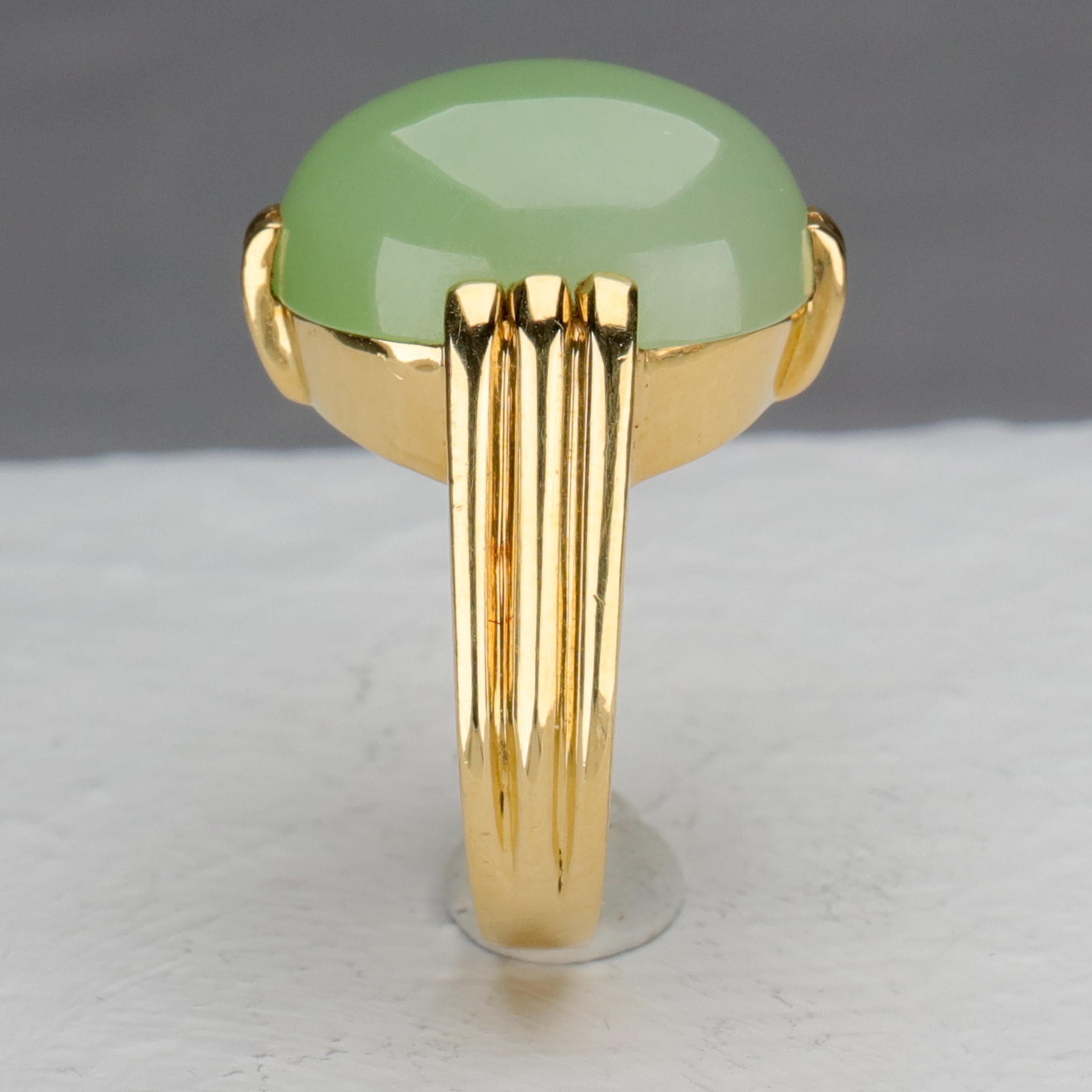 Gump's Jade Ring Rare Art Deco Design 2