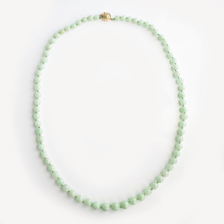 Gump's Jadeite Jade Necklace in Original Box at 1stDibs | gumps jade ...