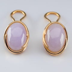 Gump's Lavender Jade Earrings