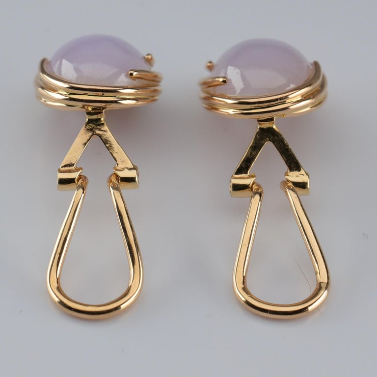 Gump's Lavender Jade Earrings at 1stDibs purple jade earrings