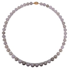 Gump's Lavender Jadeite Necklace Midcentury, Extraordinary