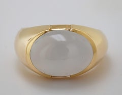 Gump’s Natural Jadeite Jade “GIA Report Certified” Yellow Gold Ring