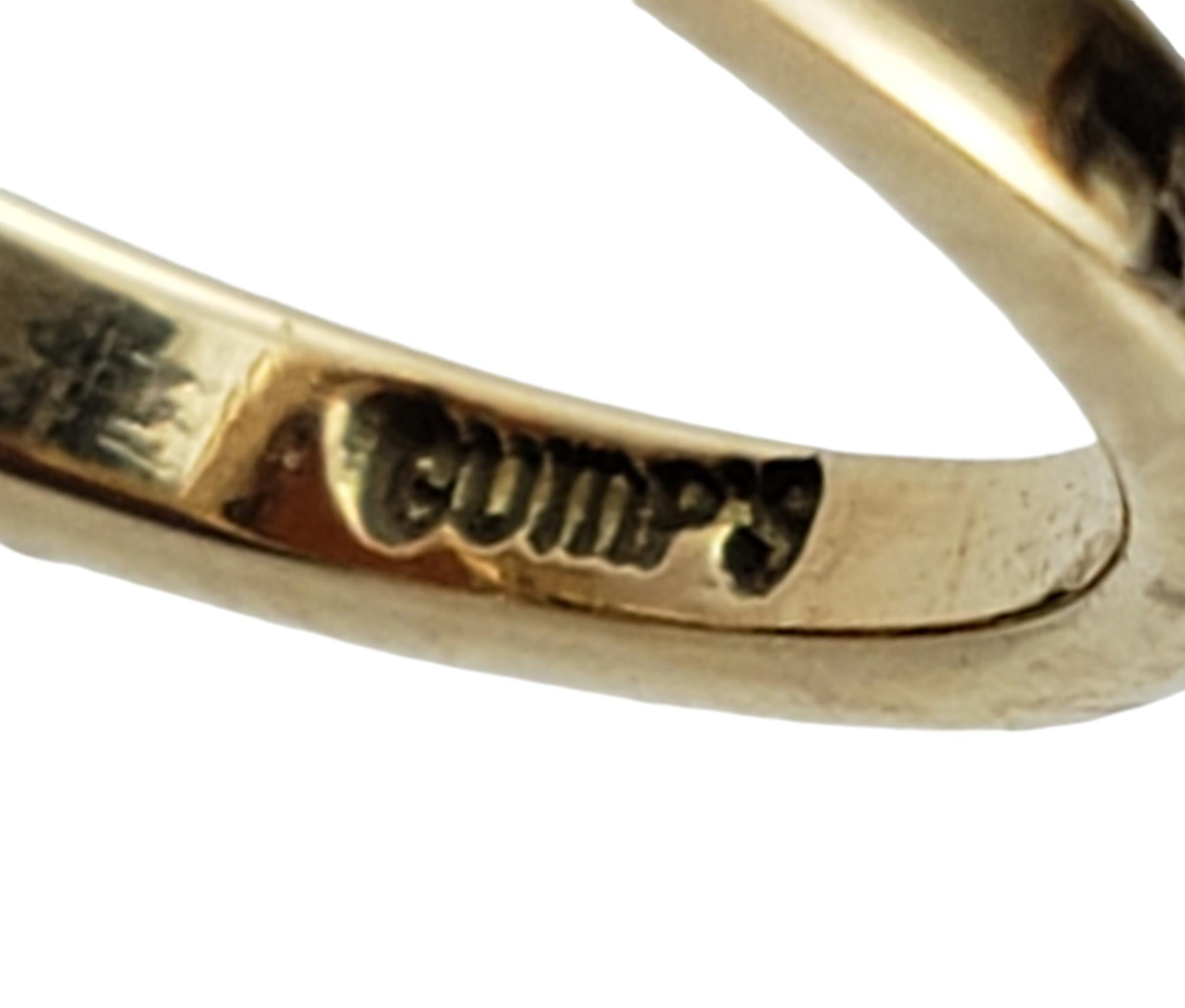 Gump's of San Francisco 14K Gelbgold Jadeit & Diamant-Ring Größe 6,5 #19059 Damen im Angebot