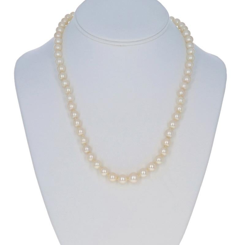 Oval Cut Gump's Pearl Tourmaline Vintage Necklace 19 3/4