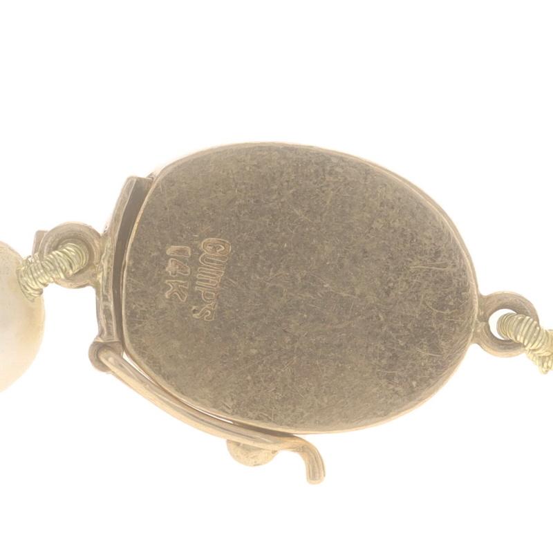Gump's Pearl Tourmaline Vintage Necklace 19 3/4