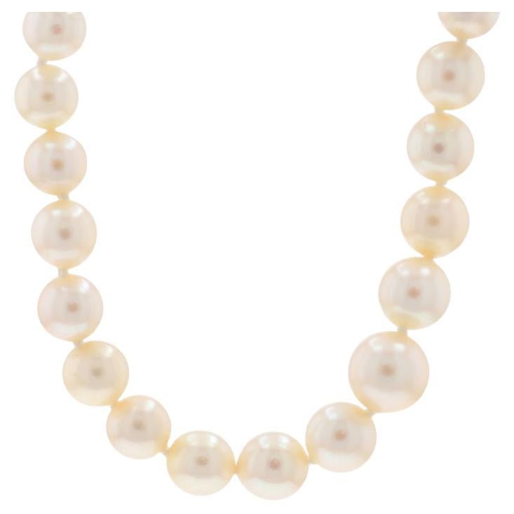 Gump's Pearl Tourmaline Vintage Necklace 19 3/4" Yellow Gold 14k Oval Cab 6.28ct
