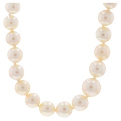Gump's Pearl Tourmaline Vintage Necklace 19 3/4" Yellow Gold 14k Oval Cab 6.28ct
